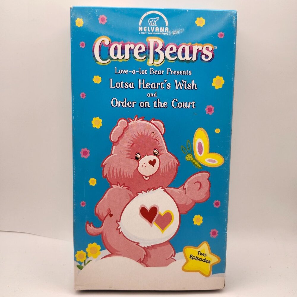 Care Bears VHS Lotsa Hearts Wish Order On The Court 2002 Play Along Nelvana